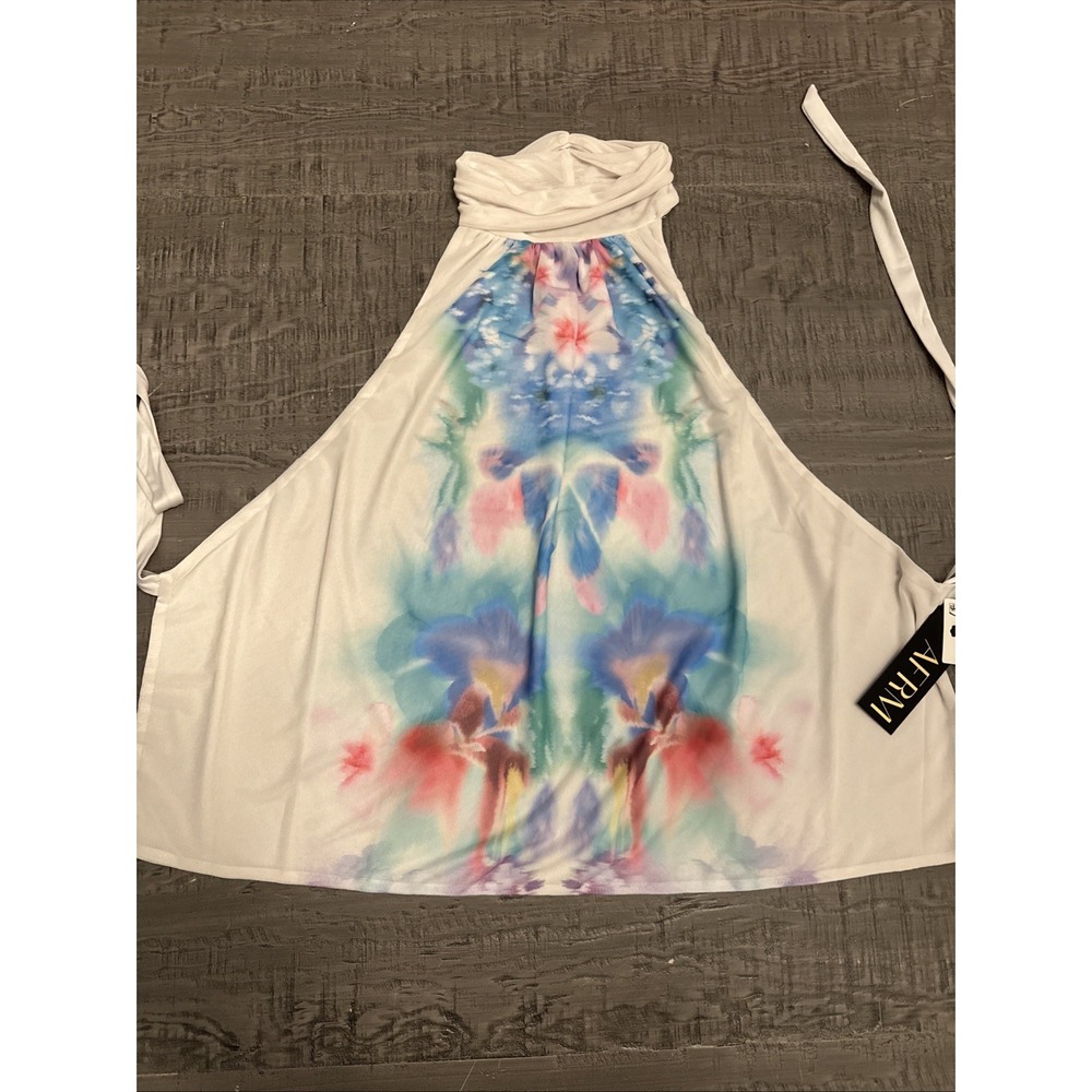 AFRM Halter Tie Dye Watercolor Print Tank Top NWT Women's Festival‎ Summer